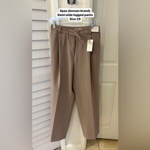 Korean Women's Semi Wise Leg Pants size 28